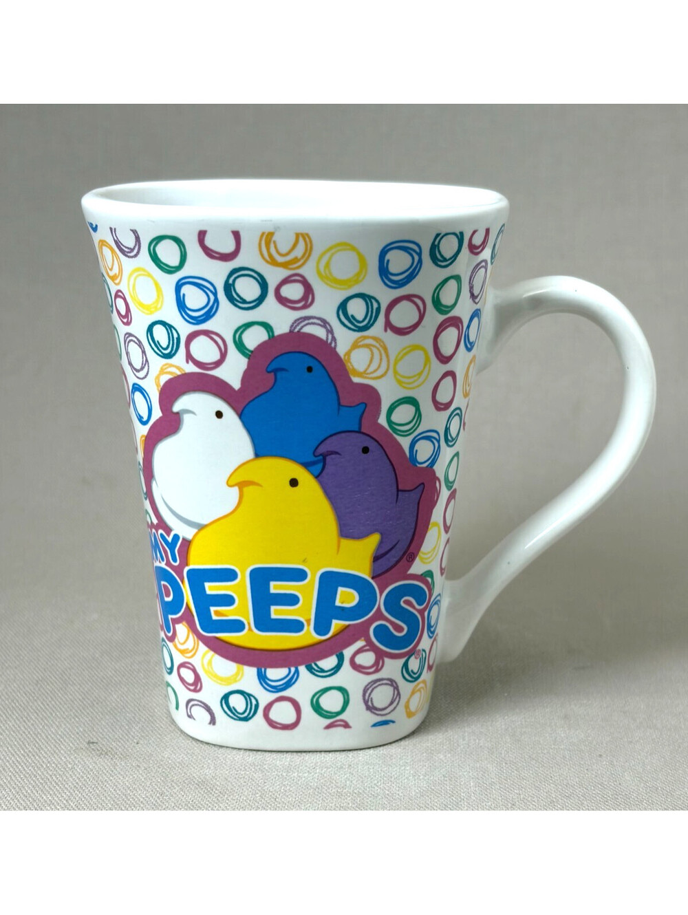 Peeps Marshmallow Chicks Coffee Mug Dan Dee My Peeps Tall Ceramic Tea Cup 14oz